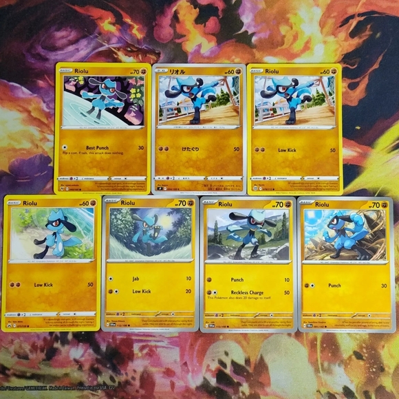 Riolu Pokemon Bundle Of 7 Cards - Picture 1 of 1